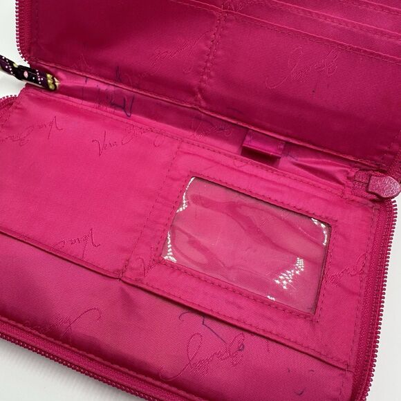 Vera Bradley Bowler Bag + Wallet Very Berry Paisley Retired Floral Pattern Pink - Picture 12 of 13